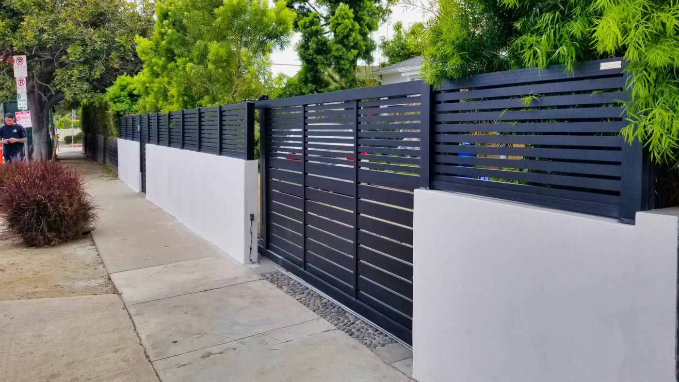 modern aluminum garden gate